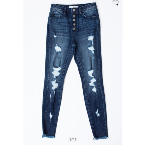 Kancan Super High Waisted Ankle Jeans - Picture 6 of 9